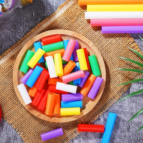 Miniatura 8 de 200 pajitas grandes para batidos, coloridas y desechables de plástico con boca ancha para licuados (0.43" de diámetro y 8.2" de largo) 8