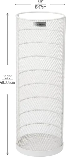 Miniatura 3 de Mind Reader Soporte para paraguas, soporte para papel de regalo, entrada, malla de metal, 5.5 pulgadas de largo x 5.5 pulgadas de ancho x 15.75