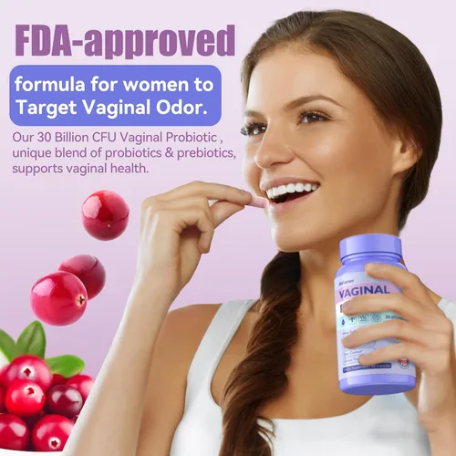 Miniatura 9 de Probióticos Vaginales para Mujeres, Promueve el Equilibrio del pH, Olor Vaginal Saludable y Flora, Salud del Tracto Urinario con Prebióticos