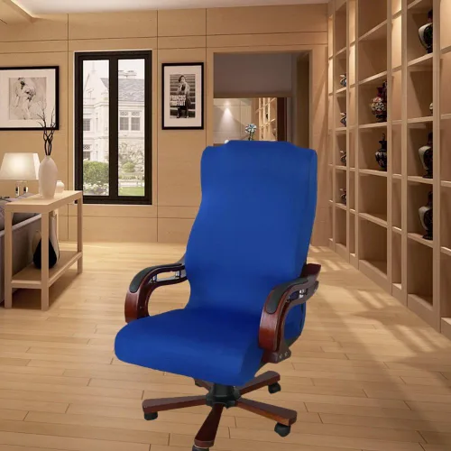 Miniatura 4 de JIAN YA NA Funda para silla giratoria de computadora, de poliéster, elástica, para escritorio, oficina, protector de asiento elástico, tamaño L