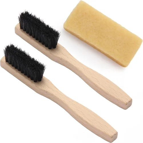 Miniatura 2 de Kit de limpieza de gamuza de 3 piezas para limpiador de gamuza y cepillo de nobuk cepillo limpiador de zapatos de gamuza y borrador de manchas