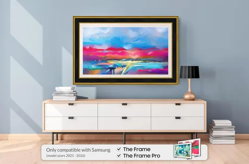 Miniatura 2 de Marco de TV Premiere Deco Dorado Antiguo y Negro con Chip de Color de 3" (32", 43", 50", 55", 65", 75", 85") Compatible SOLO con Samsung The Frame