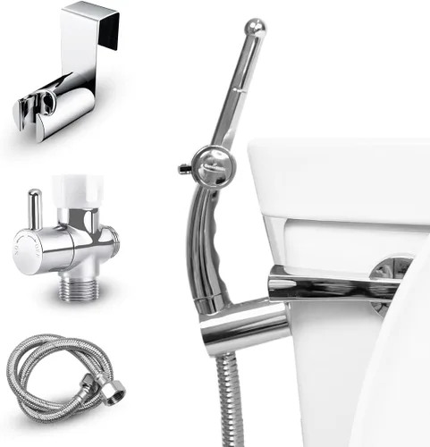 Miniatura 9 de GenieBidet Accesorio de bidé para inodoro – Accesorio higiénico ultrafino para zurdos para inodoros existentes – Accesorio de asiento de inodoro