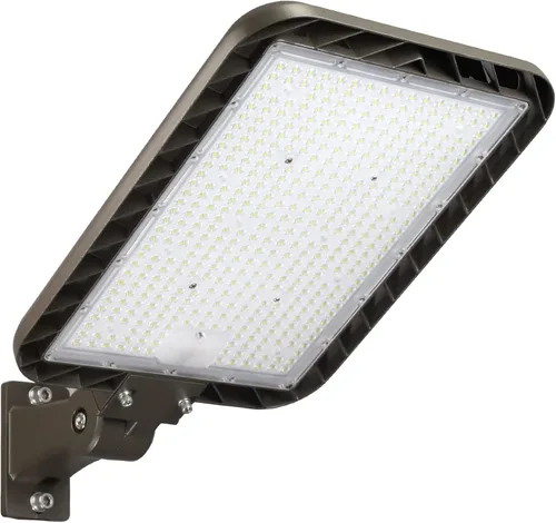 Luz LED de estacionamiento de 300 W, instalación rápida, luz de caja de zapatos de montaje de brazo ajustable 5000K, 45000lm luz del atardecer al