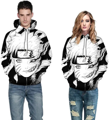 Miniatura 3 de BAIMORE Sudadera con capucha de anime japonés con estampado digital 3D