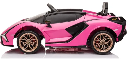 Miniatura 2 de Best Ride On Cars Lamborghini Sian, coche de paseo con batería de 12 V, color rosa