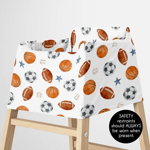 Miniatura 5 de Sweet Jojo Designs Tema deportivo niño bebé bebé cubierta de asiento de coche lactancia lactancia alta silla carrito de compras cochecito asiento