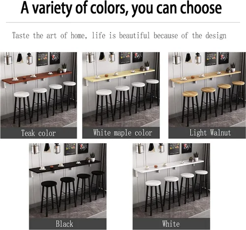 Miniatura 4 de Mesa larga estrecha colgante para el hogar, mesa de comedor para colgar en la pared, pared de cocina plegable, escritorio plegable colgante, tienda