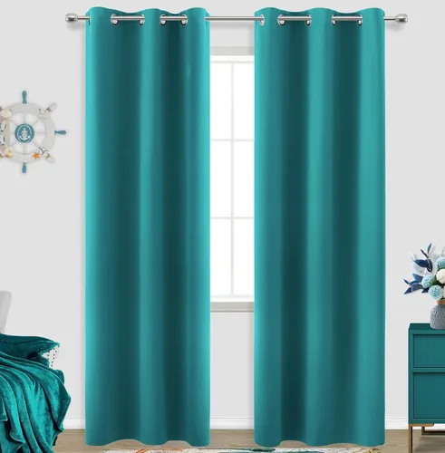Miniatura 174 de Cortinas opacas de 72 pulgadas extra anchas para dormitorio, puerta corrediza de vidrio y patio, 2 paneles con ojales para oscurecer ventana grande