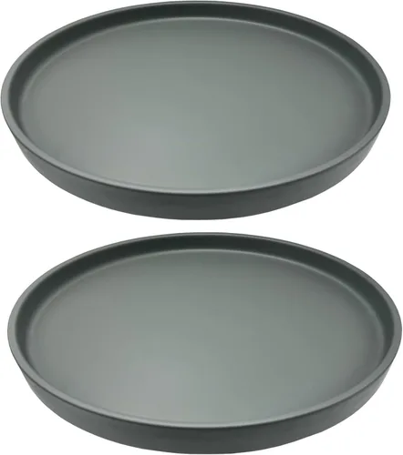 Miniatura 18 de Yukfona - 2 bandejas de cerámica para macetas, bandejas de 4 5 6 7 8 9 10 11 12 13 pulgadas para interior y exterior, resistente, duradera, base