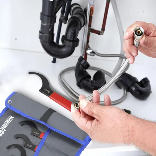 Miniatura 6 de Juego de 9 Piezas de Llaves Spanner para Coilover, Llave de Amortiguador Ajustable Spanners Universales de Acero al Carbono para la Mayoría de Azul