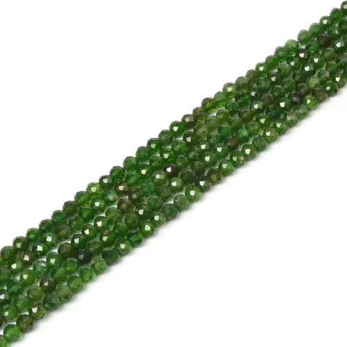 Miniatura 59 de Cuentas redondas facetadas de aguamarina natural de 4mm cuentas sueltas de 16 pulgadas para hacer joyas con cuentas