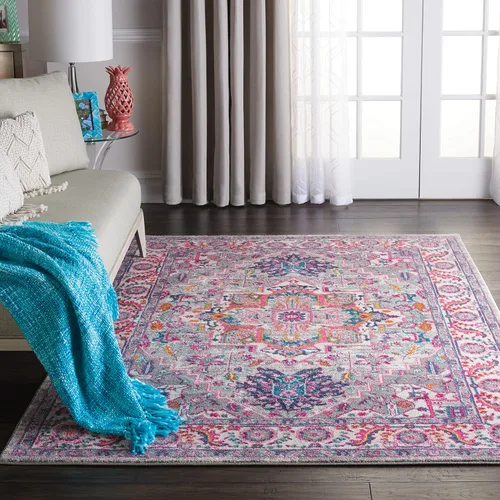 Miniatura 15 de Nourison Passion Bohemian - Alfombra color verde azulado multicolor, de 3 pies con 9 pulgadas x 5 pies con 9 pulgadas, fácil limpieza, no pierde