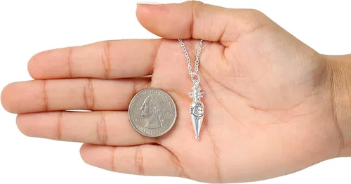 Miniatura 4 de Harry Potter Collar con colgante de poción de Felix Felicis en la botella, chapado en plata, cadena de 18 pulgadas, Metal