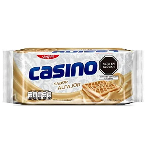 VICTORIA Casino Galletas con Crema Sabor Alfajor 6 Paquetes 9.10 oz. | Galleta Alfajor Sabor 6 Unidades