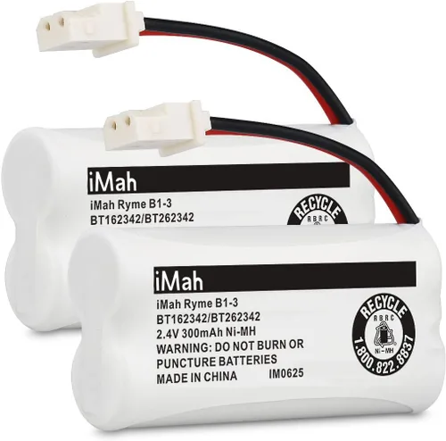 iMah BT162342 BT262342 Baterías inalámbricas para teléfono compatibles con BT183342 BT283342 BT166342 BT266342 VTech CS6114 CS6419 CS6719 AT&T