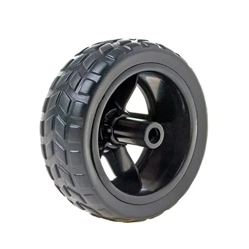Miniatura 2 de 4PCS 2.559 in TT Motor Wheels Smart Car Chassis Robot Control remoto Ruedas de coche (negro)
