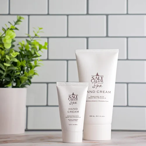 Miniatura 7 de Salt Cellar Spa - Crema mineral para manos del Mar Muerto, loción hidratante para piel seca y agrietada enriquecida con glicerina, aceite de oliva