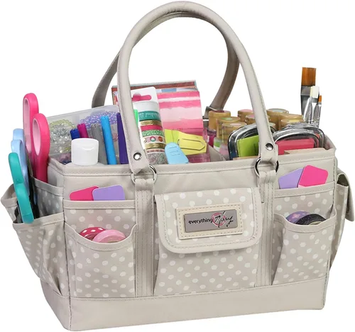 Miniatura 16 de Everything Mary Junior Deluxe Store & Tote Organizer - Bolso negro para manualidades con asas, organizador de almacenamiento plegable para álbumes