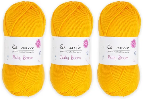Miniatura 40 de 1 madeja La Mia Baby Boom, hilo acrílico 100% antipilling para tejer y ganchillo para tejer y ganchillo, 3.53 oz (3.5 onzas) / 820.2 ft