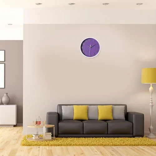Miniatura 4 de SAC SMARTEN ARTS Decor - Reloj de pared silencioso de 10 pulgadas, números 3D, sin tictac, decorativo, funciona con pilas, redondo, fácil de leer