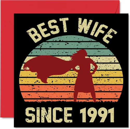 Miniatura 32 de Tarjeta de 71 aniversario para esposa de parte del esposo – La mejor esposa desde 1954 – Regalos con texto en inglés "I Love You", tarjetas
