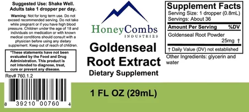 Miniatura 2 de GoldenSeal - Extracto líquido sin alcohol, suplemento natural de raíz GoldenSeal de origen orgánico para digestión, apoyo respiratorio e