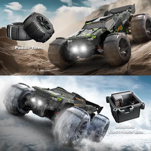 Miniatura 8 de Autos RC sin escobillas 1/14 para adultos, rápidos 50+ mph, camiones RC 4x4 todoterreno impermeables, auto eléctrico de control remoto de alta