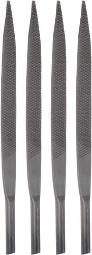 HARFINGTON Juego de 4 limas neumáticas semicirredondas de 0.197 in x 3.228 in, rodamiento endurecido, acero de corte grueso, herramientas manuales