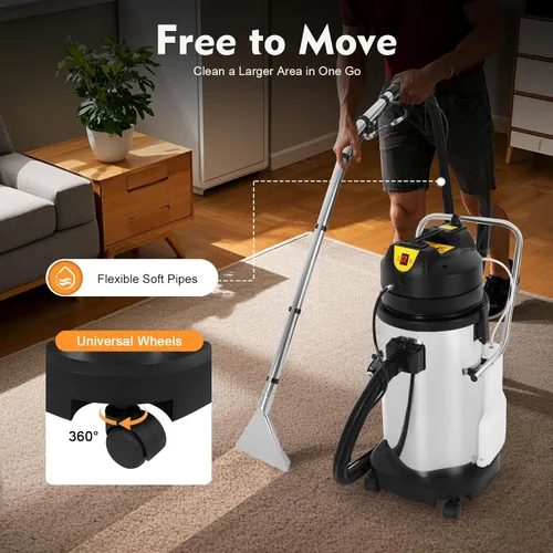 Miniatura 4 de Extractor de alfombras 40L/11Gal, 1049W 3 en 1 máquina de limpieza de alfombras Máquina de limpieza de pisos Colector de polvo 110V