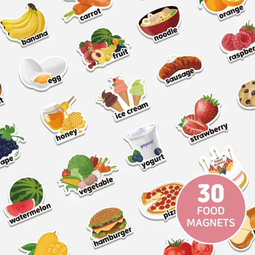 Miniatura 4 de SSol & Sam Imanes y letras magnéticas – Imanes del alfabeto ABC para refrigerador y pizarra de borrado en seco – Imanes de bebé para refrigerador