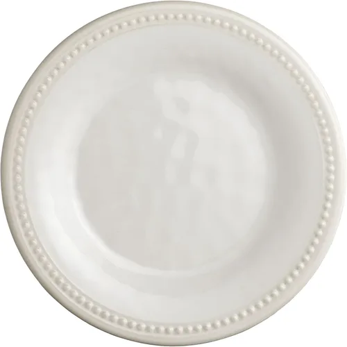 Miniatura 3 de UP UPware - Platos redondos de postre de melamina con cuentas, platos pequeños para servir, para aperitivos, aperitivos y guarniciones, crema, 6