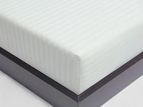 Miniatura 23 de Sábana bajera ajustable individual de 600 hilos suave de tejido satén de 100% algodón, color blanco, sábanas refrescantes de bolsillo profundo, se