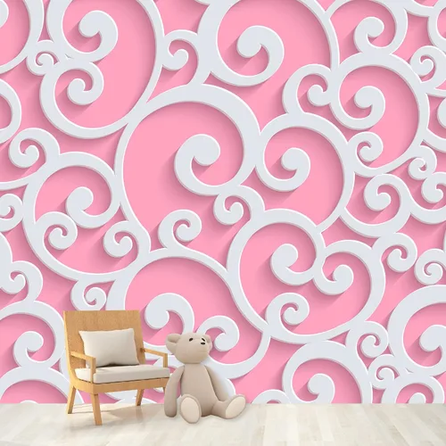 Miniatura 38 de NWT Calcomanía removible de pared/mural blanco pastel azul margarita, naturaleza, desierto, arte digital, arte moderno, decorativo, floral