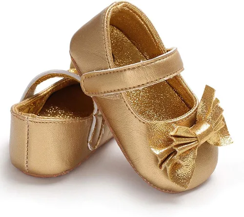 Miniatura 5 de BABITINA Zapatos para bebé niña Mary Jane planos con lazo antideslizante para primer camino zapatos de vestir para bebés