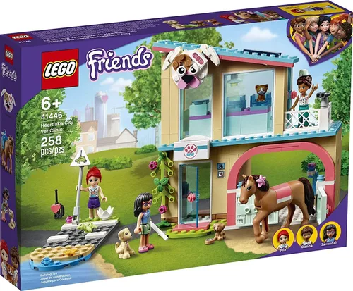 LEGO Friends Heartlake City Vet Clinic 41446 Kit de construcción; juguete de rescate de animales es un regalo de gran valor para Navidad, vacaciones