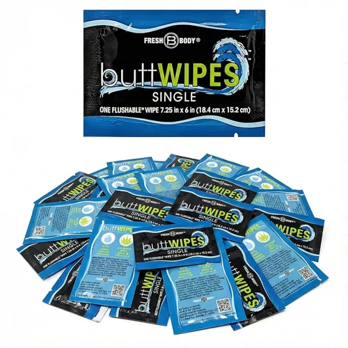 Miniatura 7 de ButtWIPES On-The-Go Toallitas desechables para adultos, 15 unidades, toallitas extra grandes para adultos envueltas individualmente con aloe