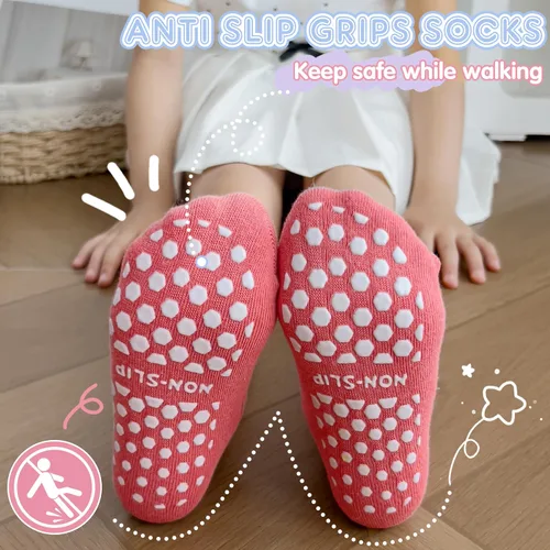 Miniatura 3 de Calcetines tipo crew de algodón con volantes y agarre antideslizante para bebés y niñas pequeñas, para uniforme escolar, transpirables, 9 pares