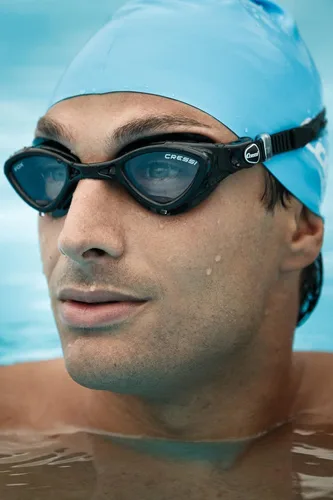 Miniatura 4 de Cressi Gafas de natación para adultos con lentes planas para visión natural - Silicona suave - Zorro: Hecho en Italia Negro