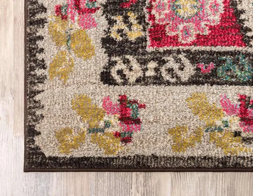 Miniatura 8 de Unique Loom Sedona Collection Southwestern, geométrico, borde, sobreteñido, moderno, tribal, alfombra abstracta de 5 x 8 pies, multicolor y beige
