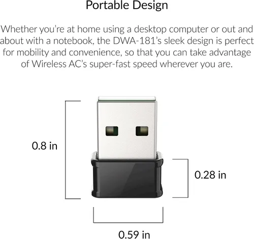 Miniatura 4 de D-Link Adaptador USB WiFi de doble banda AC1300 inalámbrico para Internet para PC de escritorio, portátil, juegos, MU-MIMO, compatible con Windows