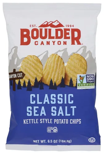 Miniatura 40 de Boulder Canyon, papas fritas Canyon Cut con aceite de aguacate, sal y pimienta, 5.25 onzas