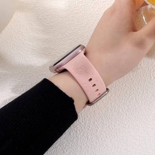 Miniatura 5 de Gillna Correa deportiva para reloj inteligente con diseño floral para mujer, 1.496 pulgadas, 1.575 pulgadas, 1.614 pulgadas, para mujer, compatible