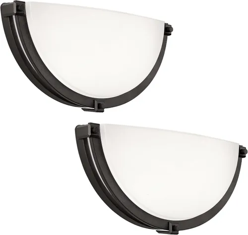 Aplique de pared LED regulable de 13 pulgadas, lámpara de pared media luna, temperatura de color ajustable de 3000K/4000K/5000K, lámparas modernas