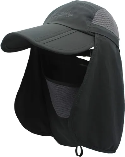 Miniatura 8 de Sombrero de sol transpirable de ala ancha UPF 50+ con solapa para el cuello, protección UV, gorra de secado rápido para verano, pesca al aire libre