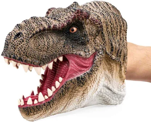 Miniatura 17 de Gemini&Genius Triceratops Marionetas de Mano de Dinosaurio Grandes de Goma Suave Realistas Divertidas y Aterradoras Cabeza de Dino Marionetas