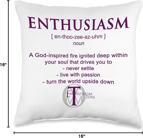Miniatura 4 de Tommy Lanham The Enthusiasm Zone - Almohada (16 x 16 pulgadas), multicolor