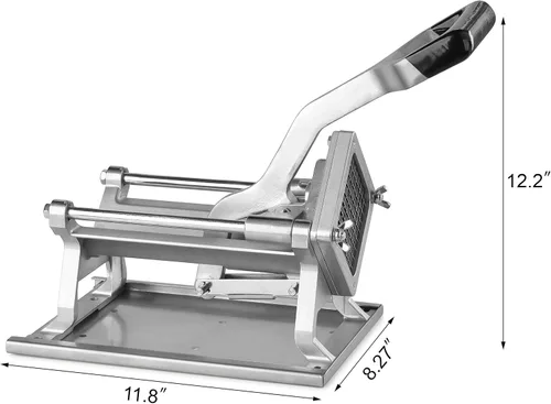 Miniatura 3 de New Star Foodservice 7006872 Cortador de papas fritas extra resistente 3/8" con soporte de pared, mostrador fijo o montaje en pared