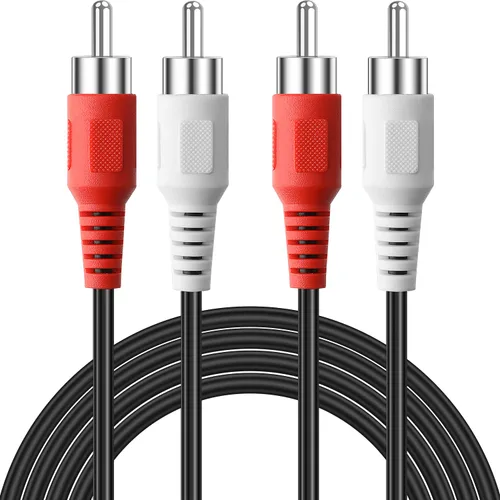 Miniatura 8 de Cables RCA, 2RCA macho a 2RCA macho, cable de subwoofer de audio estéreo doble blindado para cine en casa, HDTV, amplificador, sistemas de alta