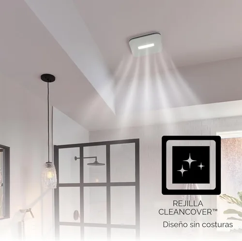 Miniatura 5 de Broan-NuTone AE80LK - Ventilador con LED CleanCover e instalación en el costado de la habitación, certificado ENERGY STAR, 80 CFM, 0.7 Sones